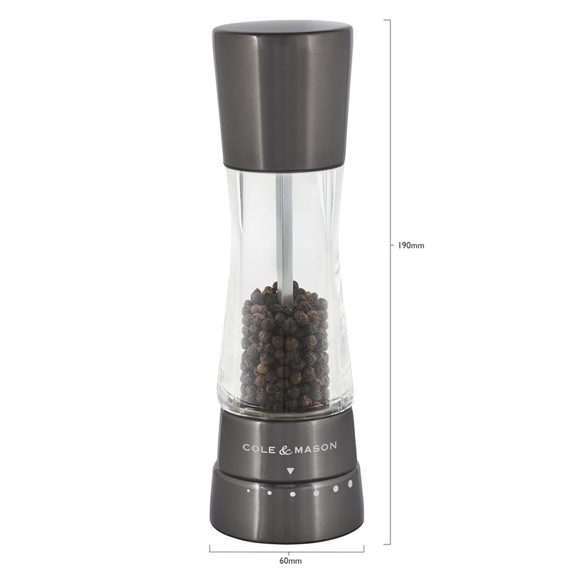 Cole & Mason Derwent Salt and Pepper Grinder Set - Refillable Salt & Pepper Grinder Set with Gourmet Precision Mechanisms - Kitchen Accessories for Cooking - Gift Set, Iron Grey - Image 3